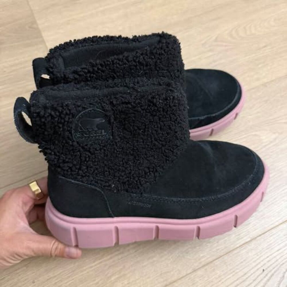 SOREL Kids' Explorer III Slip-On Cozy Waterproof Boots Size 3